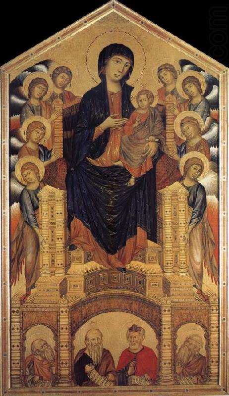 Throning madonna with eight angels and four prophets, Cimabue